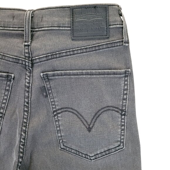 Levis Mile High Super Skinny Jeans Size 29 Gray Studded Detail Stretch NWOT - Picture 5 of 9